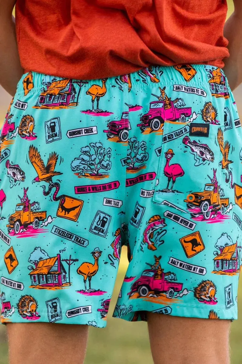 Crowbar Mens Andy Board Shorts Happy Days