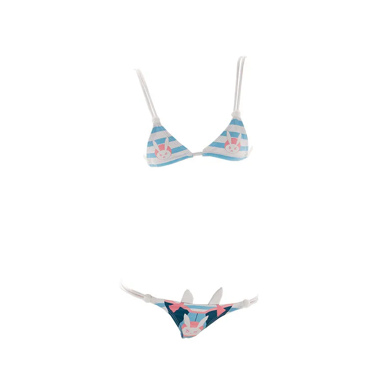 Cute Rabbit Printed Bikini  KF70284
