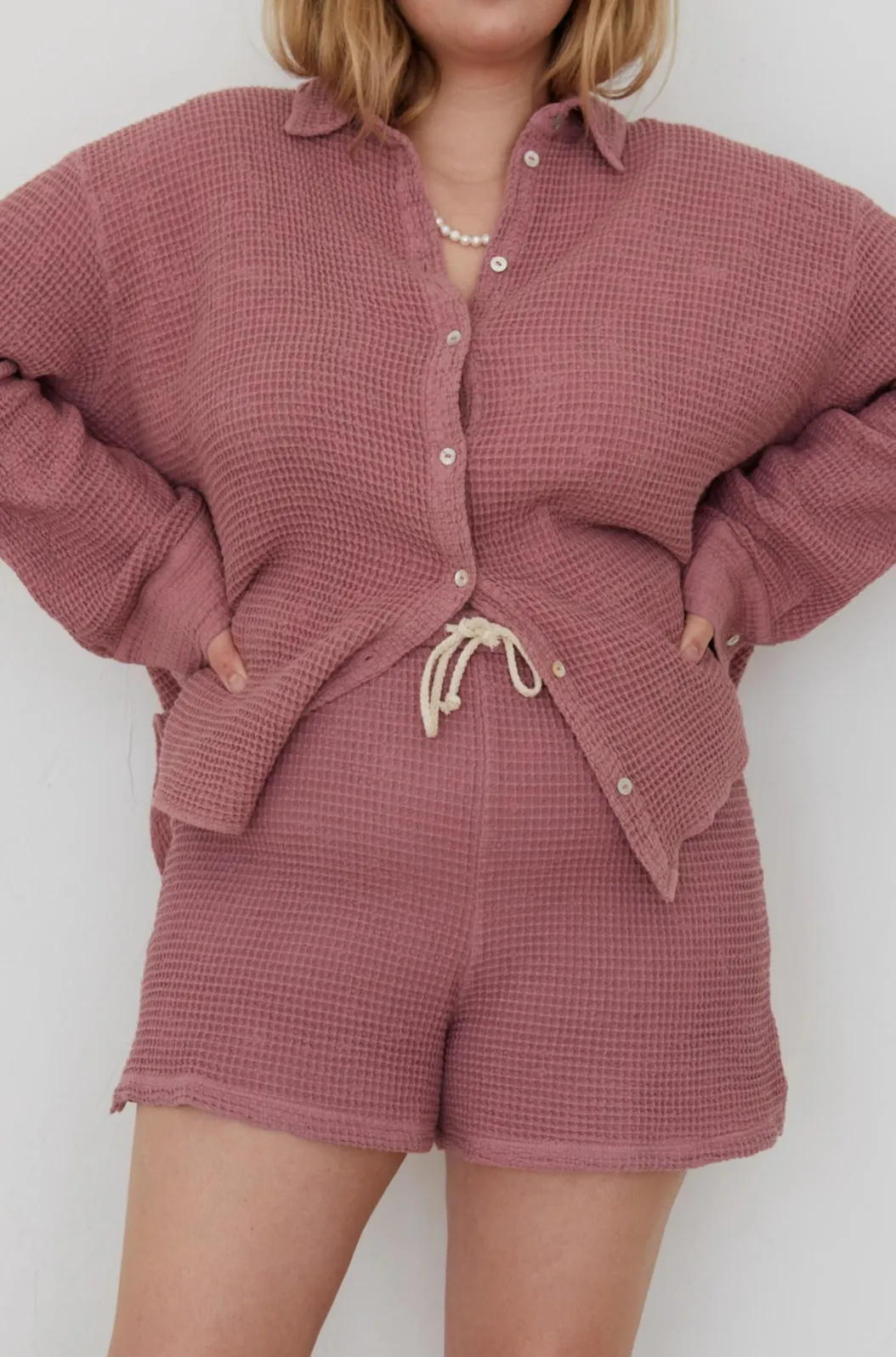 DONNI Waffle Roll Short