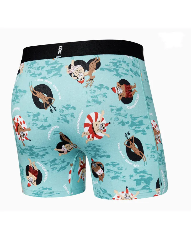 Droptemp™ Cooling Boxer Brief - Alohohoho-Ha-Turquoise