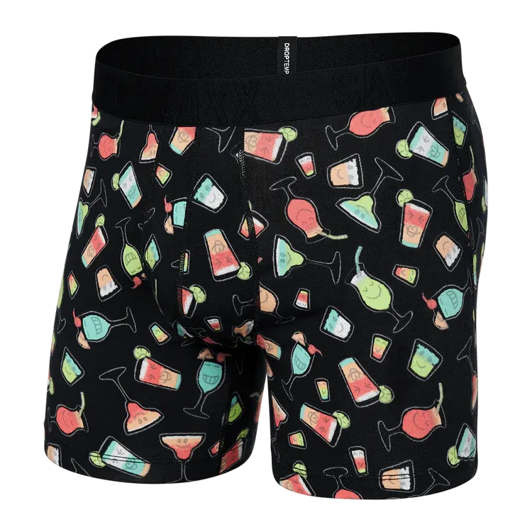 Droptemp Cooling Boxer Brief - Happy Hour/Black