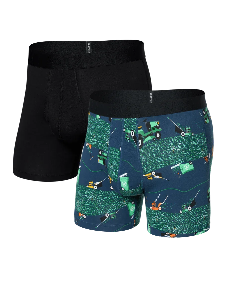 DropTemp® Cooling Cotton (2 Pack) Boxer Brief - Buzzcut/Black