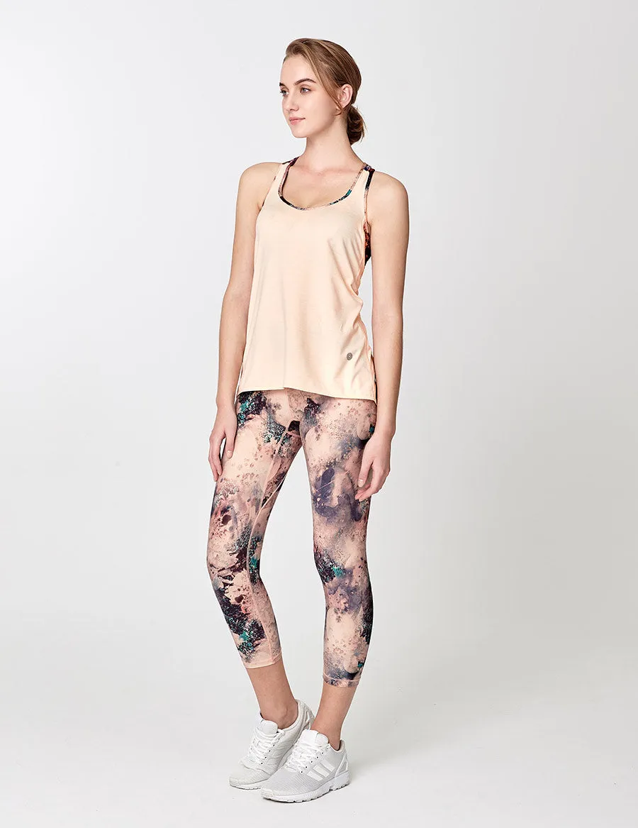easyoga LESPIRO Glossy Slim Capris1 - FB6 Moonlight Garden