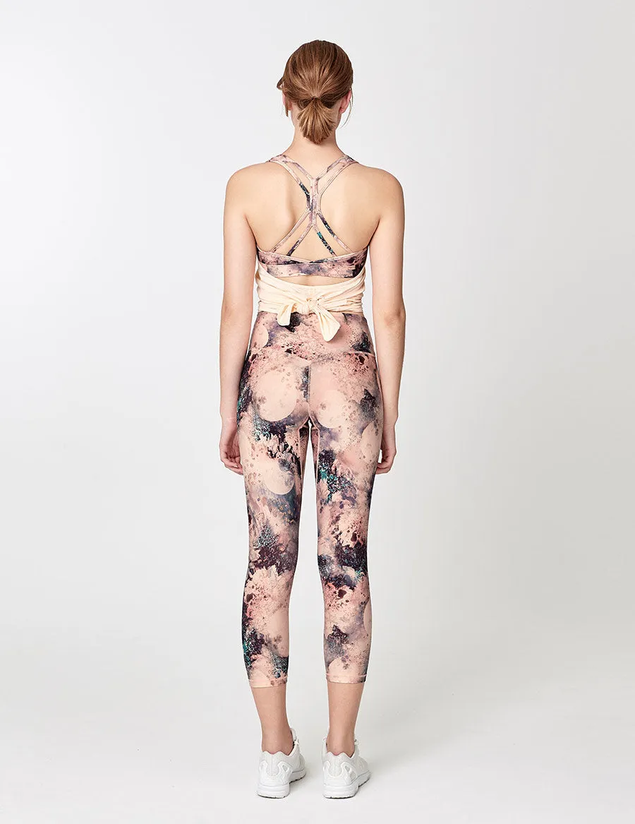 easyoga LESPIRO Glossy Slim Capris1 - FB6 Moonlight Garden
