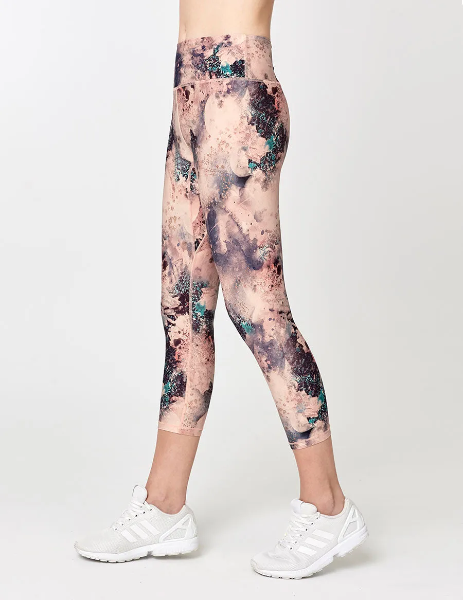 easyoga LESPIRO Glossy Slim Capris1 - FB6 Moonlight Garden