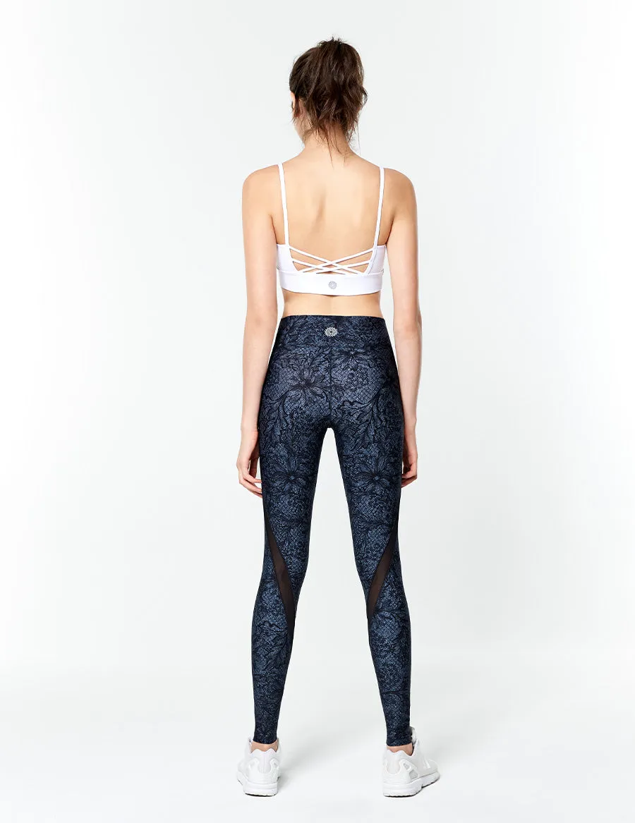 easyoga LESPIRO Streamer Retro Tights - FC6 Blossom Grey