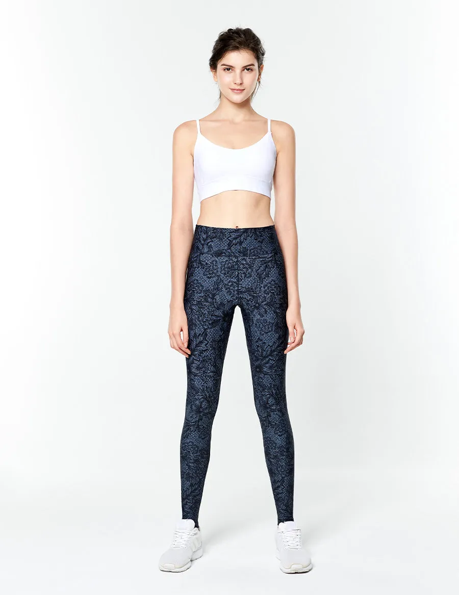 easyoga LESPIRO Streamer Retro Tights - FC6 Blossom Grey
