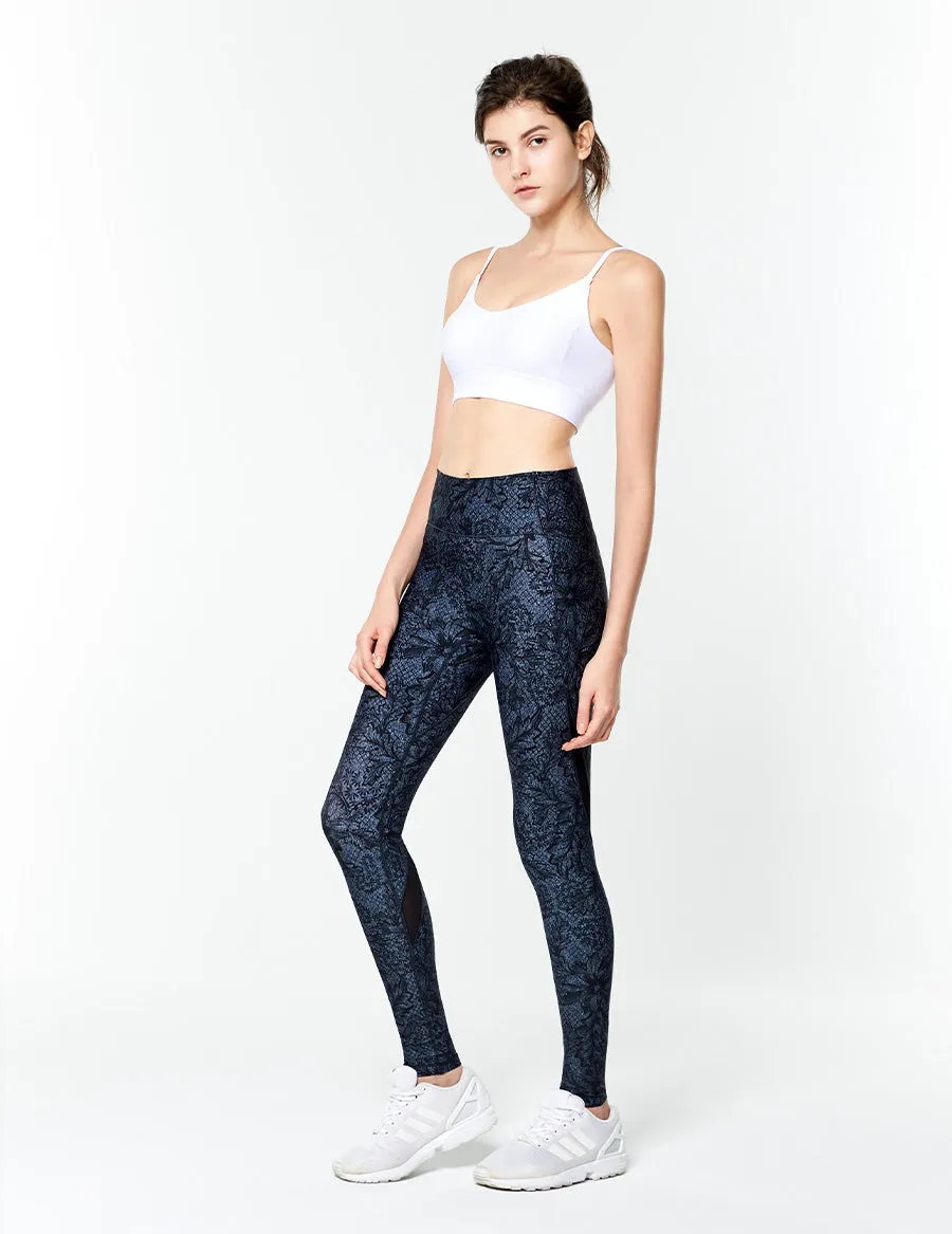 easyoga LESPIRO Streamer Retro Tights - FC6 Blossom Grey