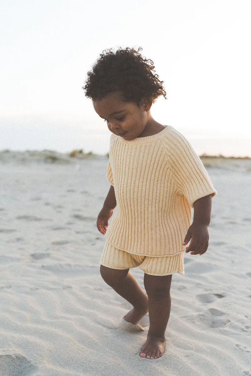 Essential Ribbed Knit Shorts - Butter