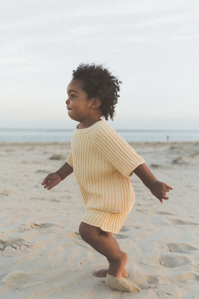 Essential Ribbed Knit Shorts - Butter