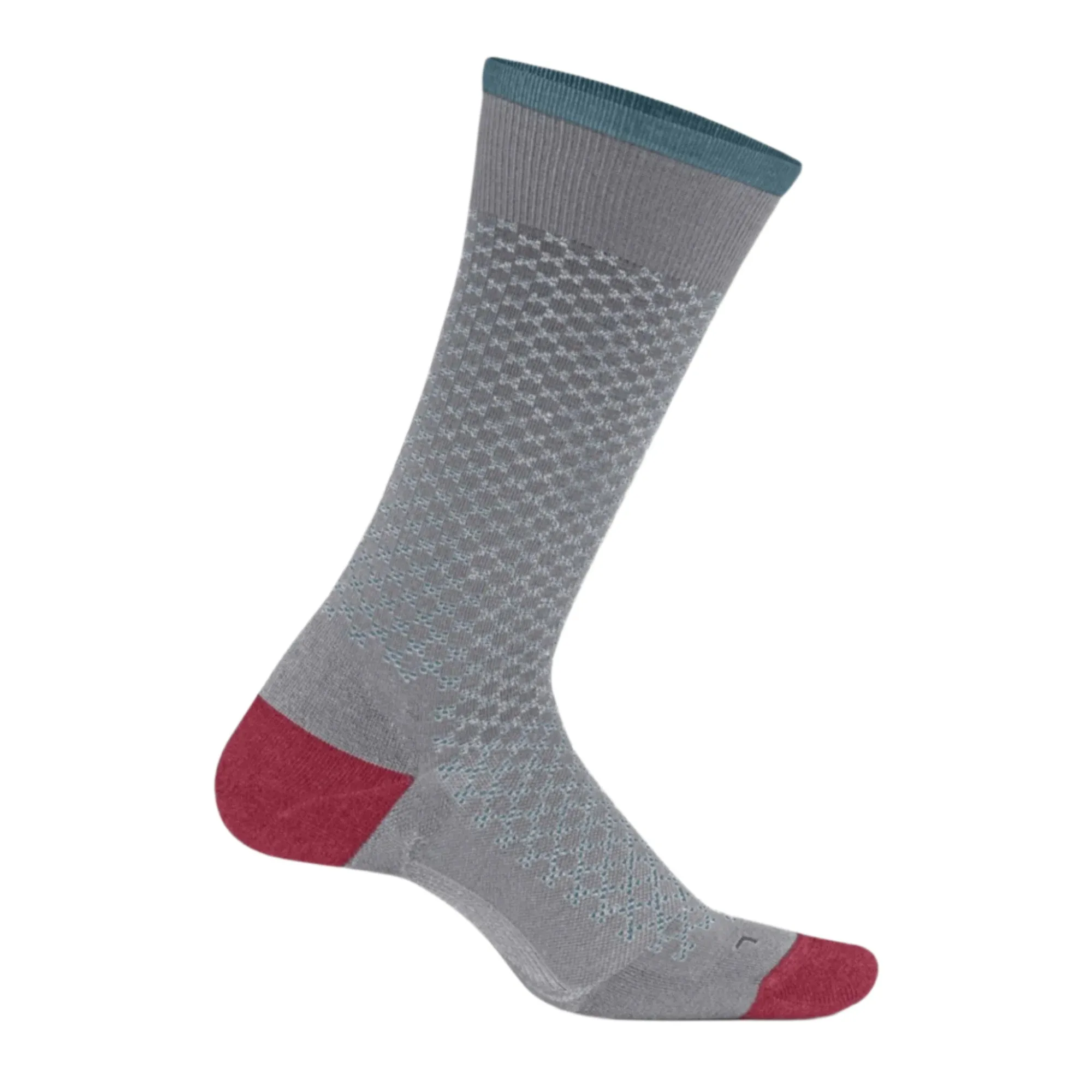 Feetures Mens Everyday Mod Jacquard Cushion Crew Socks