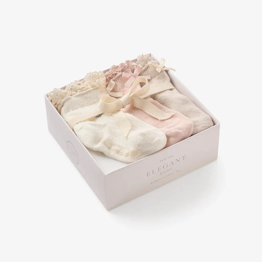 Floral Ankle Socks 3Pk