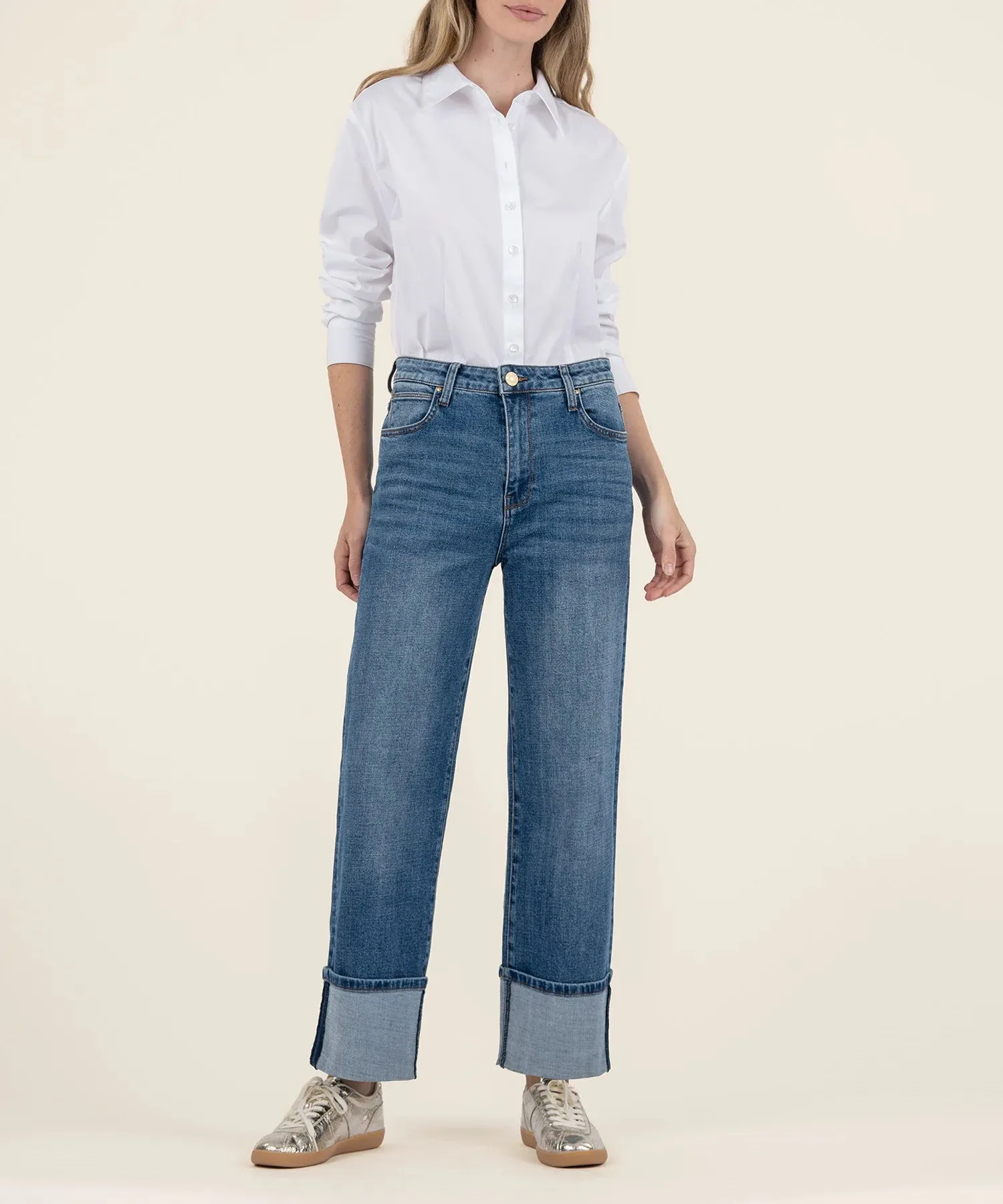 Frances Cuff Wide Leg Jean