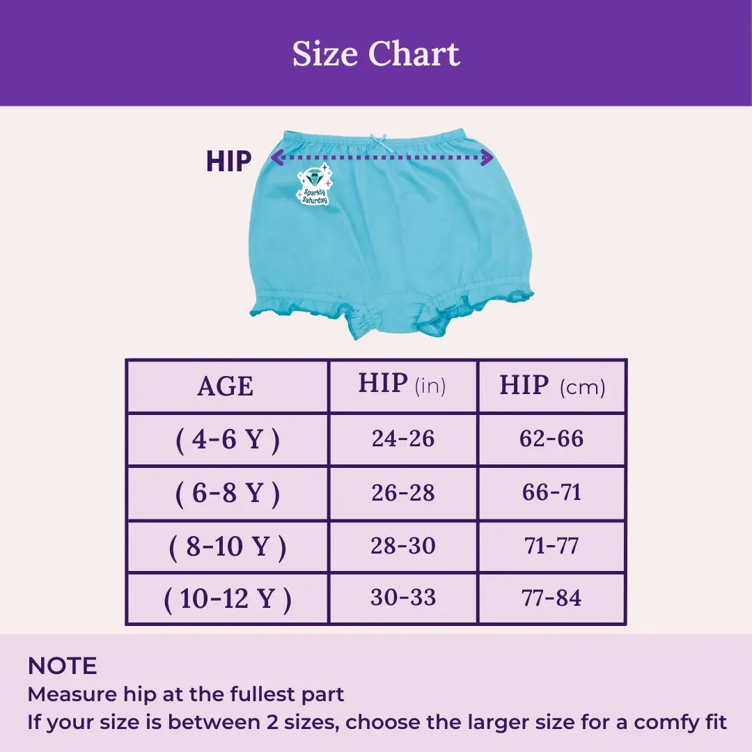 Girl's Bloomers | Ultra Soft Waistband | Protects Privacy | 7 Pack