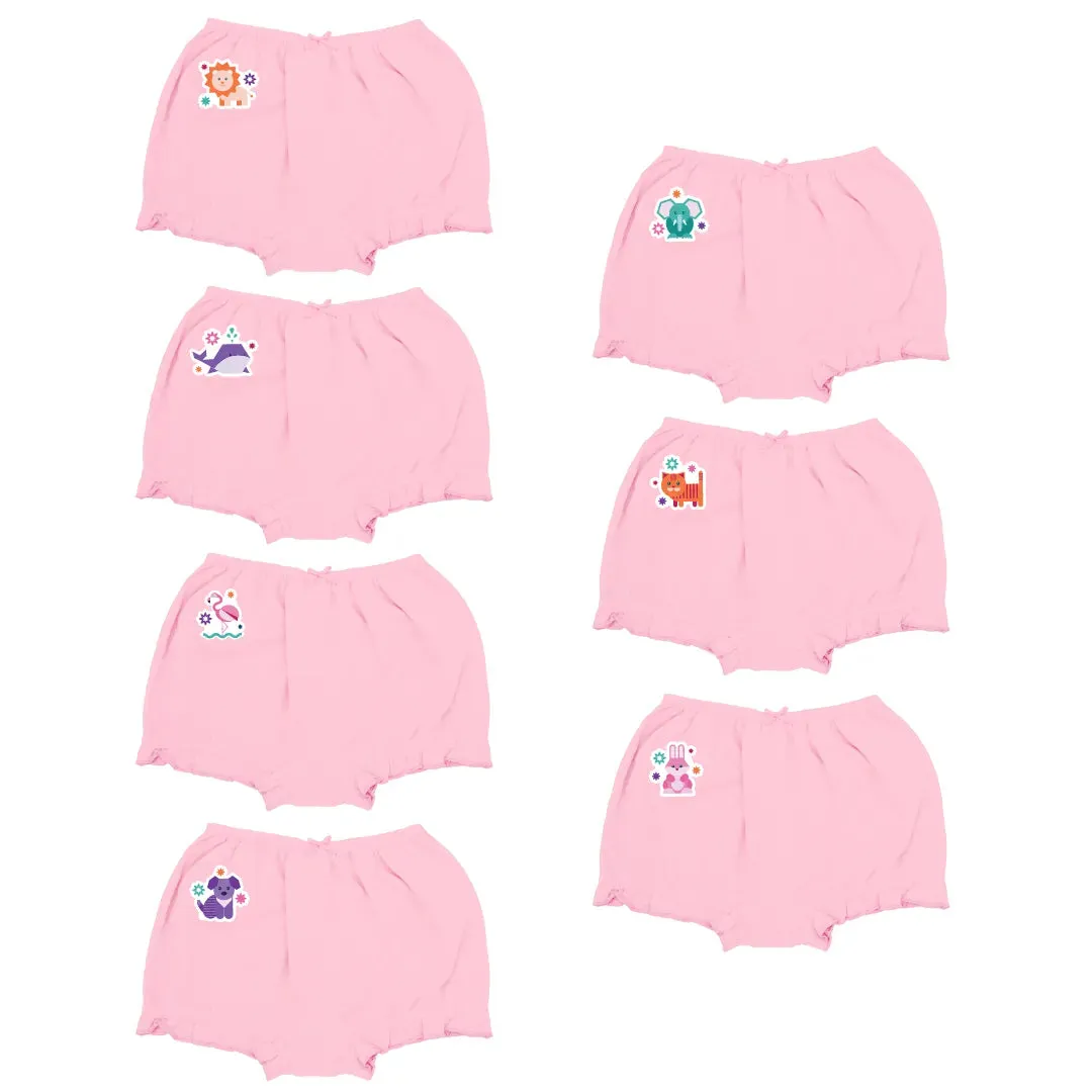 Girl's Bloomers | Ultra Soft Waistband | Protects Privacy | 7 Pack