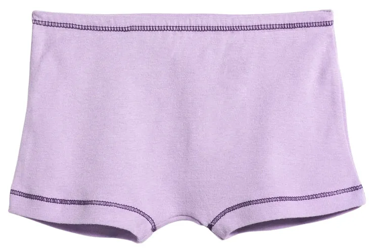 Girls Cotton "Boy Shorts" Underwear | Lavender