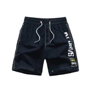 Graphic Printed Side Pocket Design Board Shorts - Purplish Blue Xl