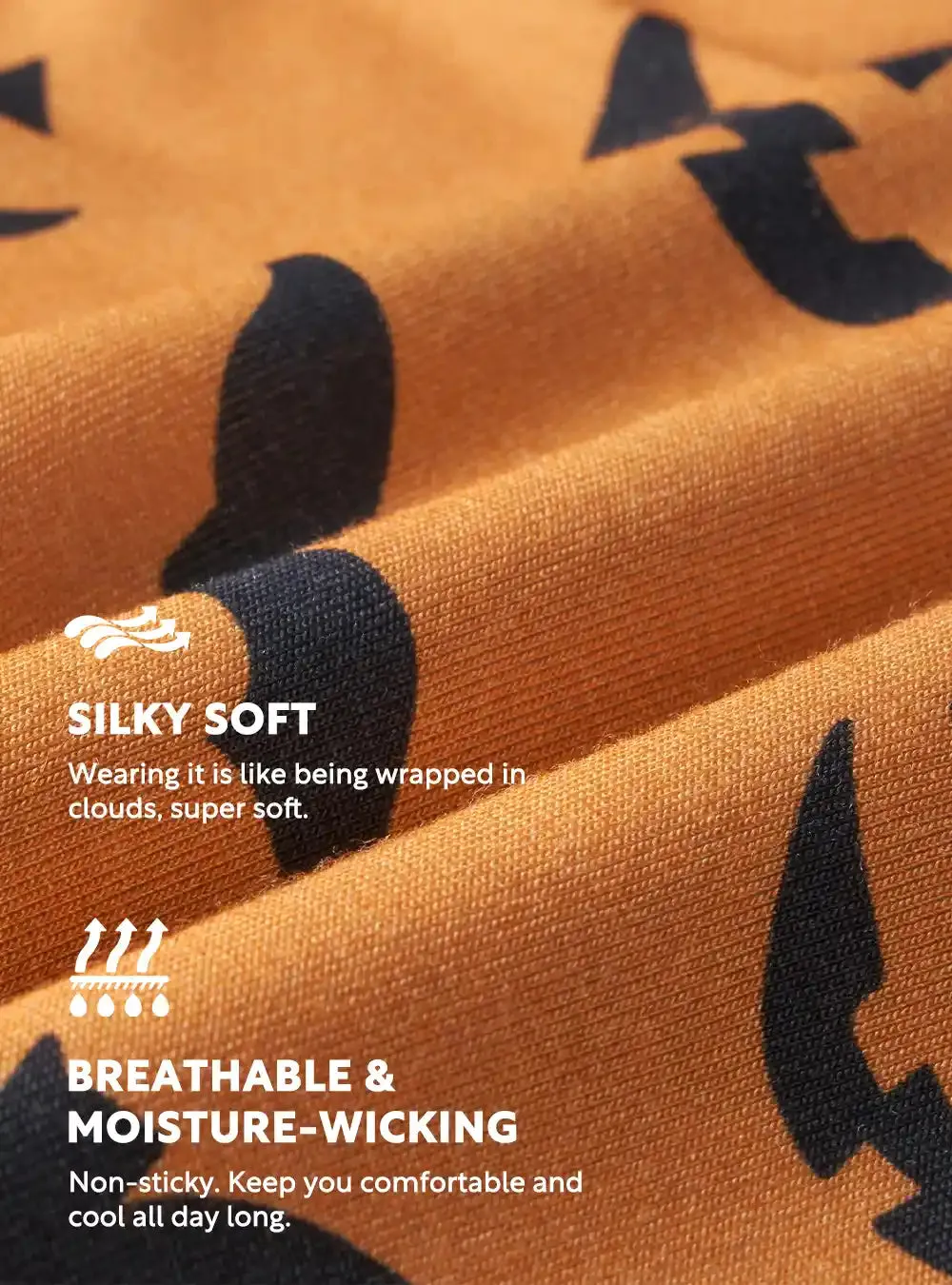 Halloween Printed Bamboo Rayon Boxer Briefs 3 Pack