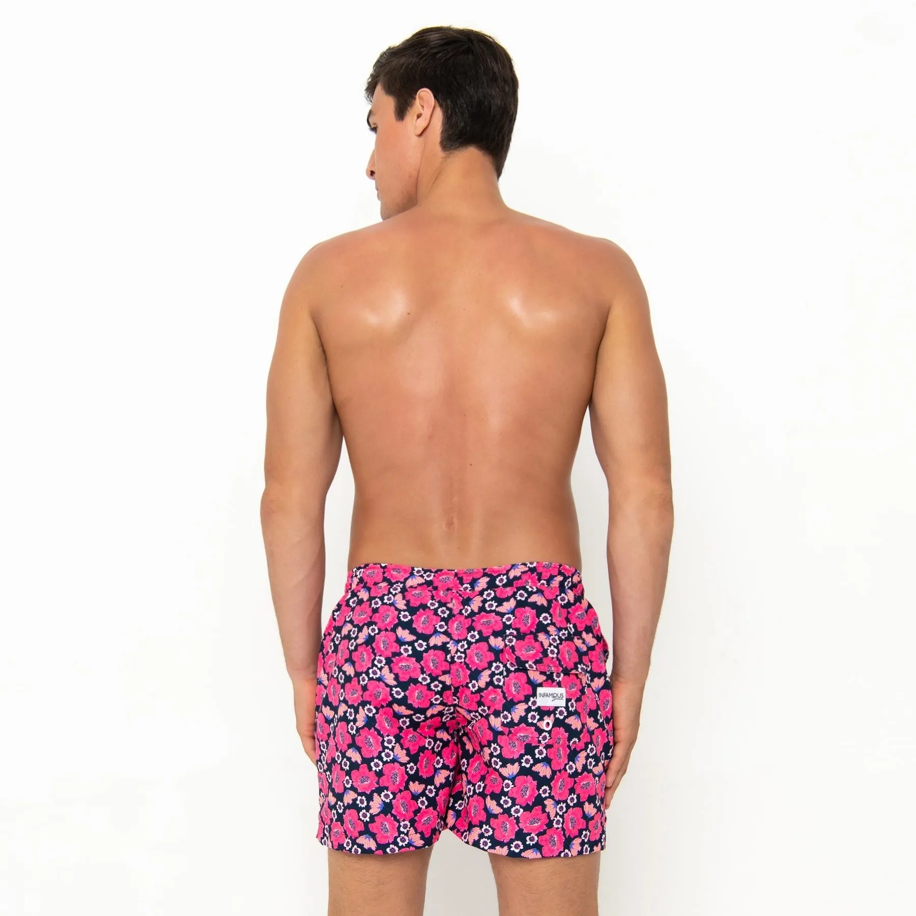 Hank Board Shorts Final Sale - Navy Poppy