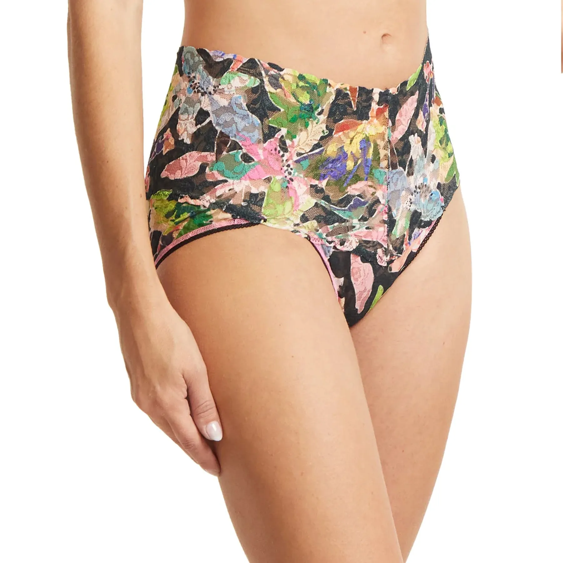 Hanky Panky Printed Lace V-Kini Retro Briefs