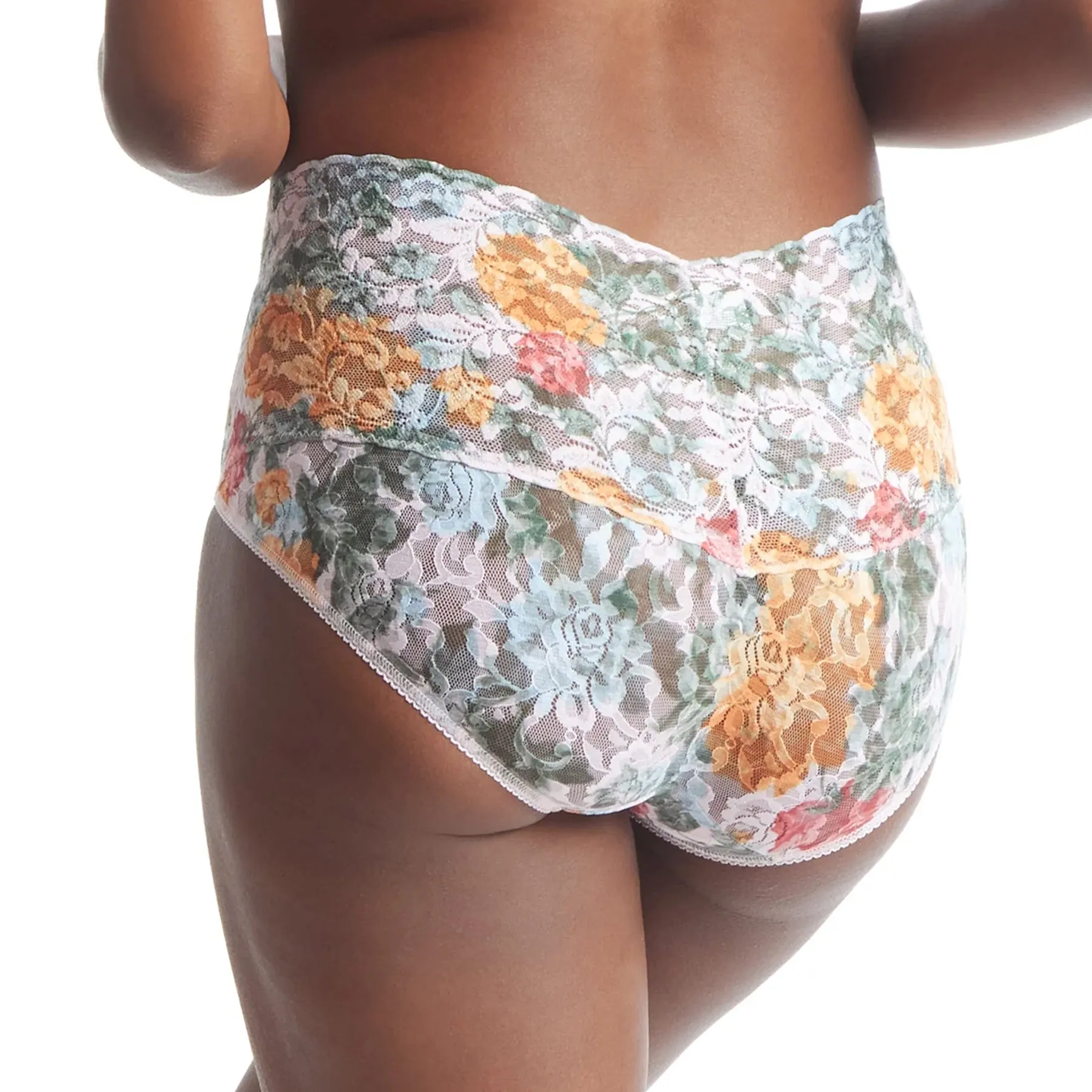 Hanky Panky Printed Lace V-Kini Retro Briefs