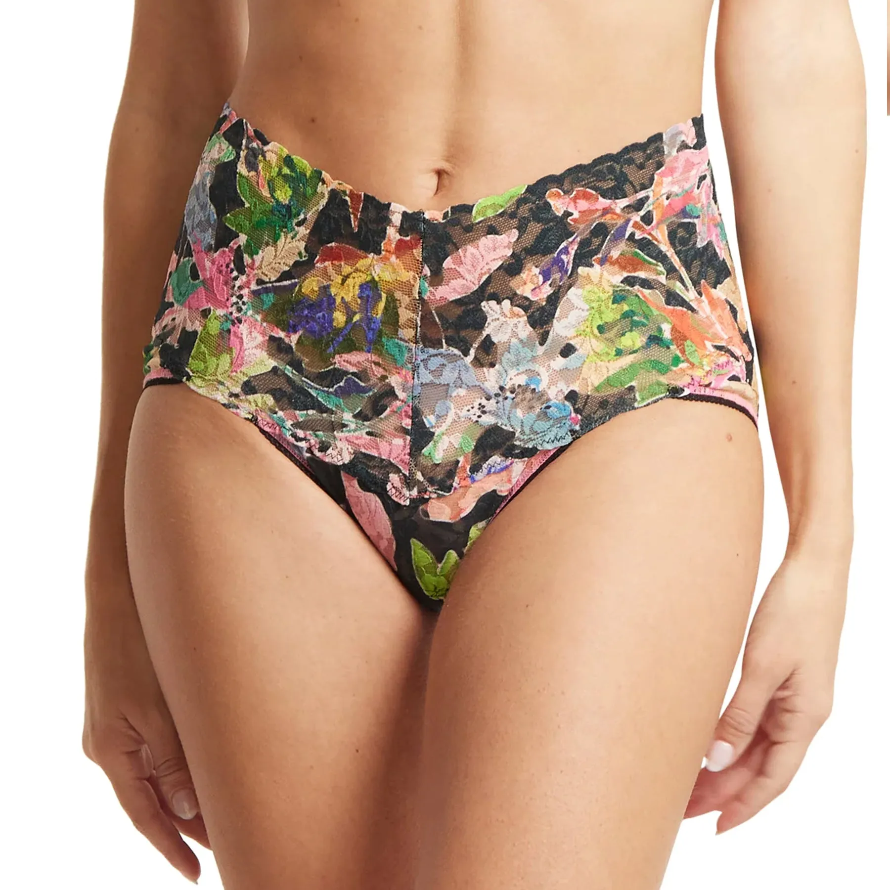 Hanky Panky Printed Lace V-Kini Retro Briefs