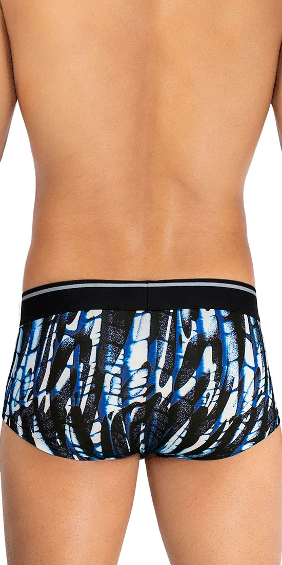 Hawai 42182 Printed Microfiber Briefs Dark Blue