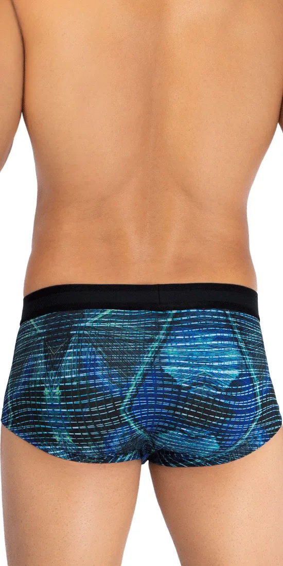 Hawai 42183 Printed Microfiber Briefs Royal Blue