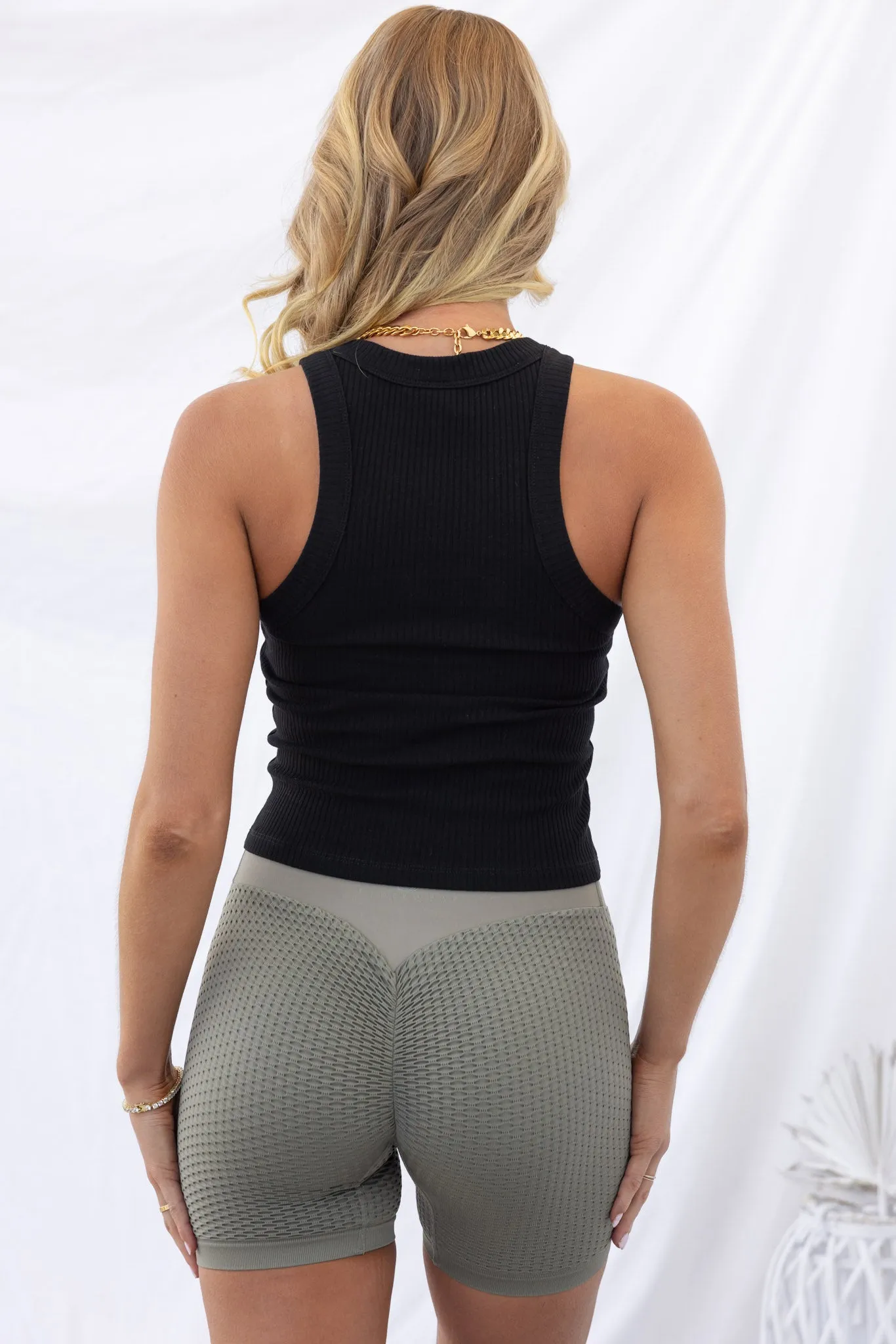 Honeycomb Scrunch Seamless Shorts - Khaki