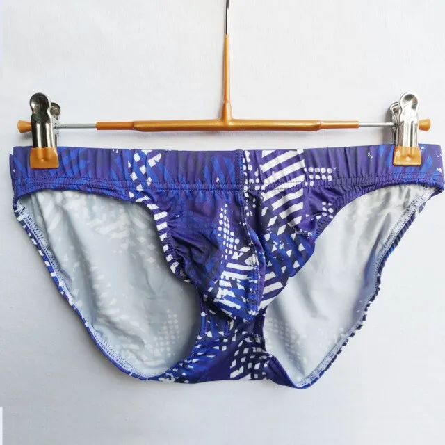 Hot Men Sexy Briefs Printed Breathable Soft Underwear Cucea Underpants Man Comfortable Gay Pants Cueca Male Panties HT023