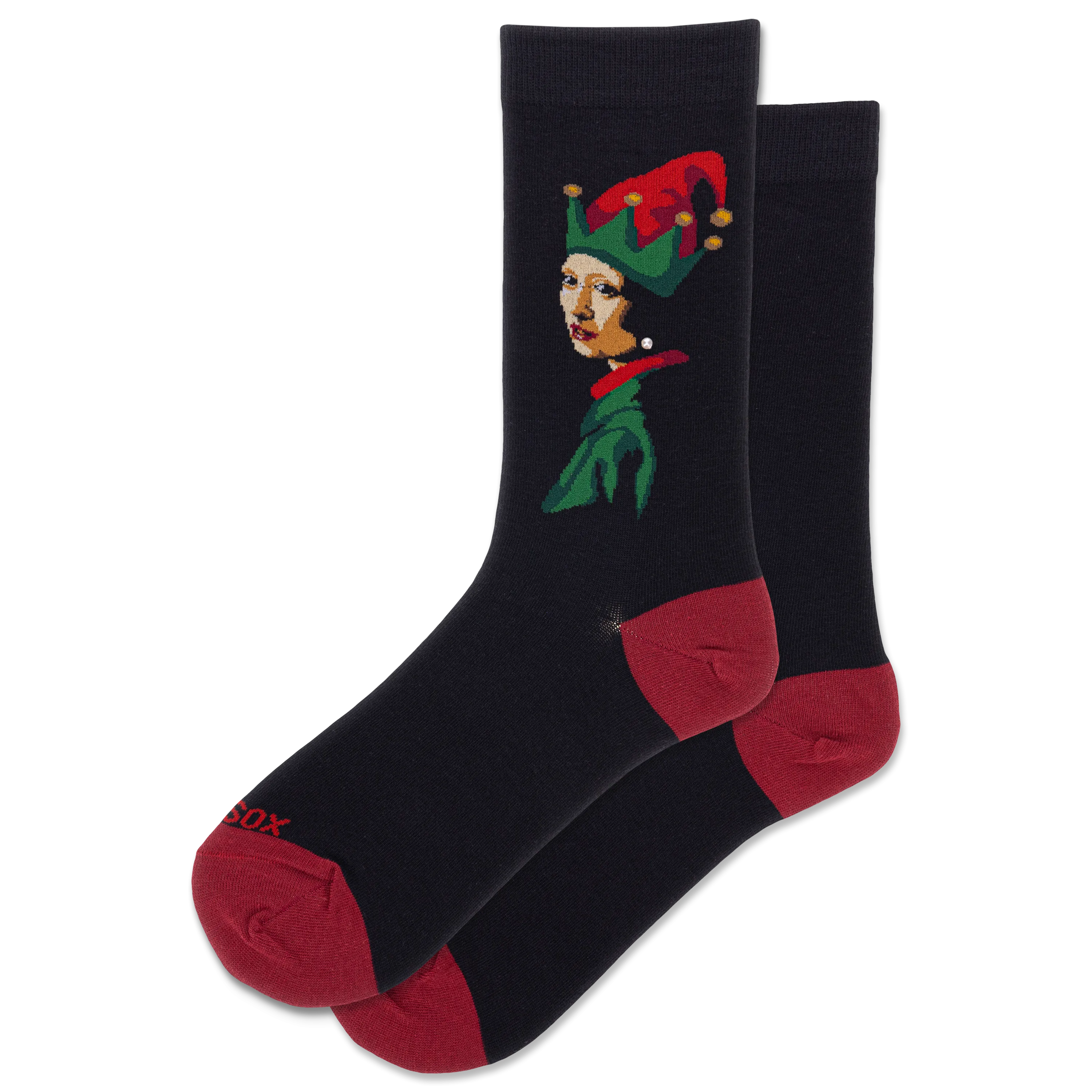 HOTSOX Women's Elf with the Pearl Earring Crew Sock