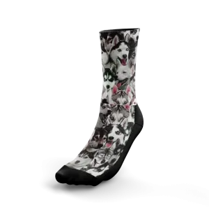 Huskies on Huskies on Huskies Crew Socks