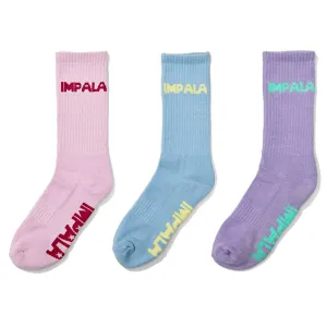 Impala Skate Socks 3 Pack - Pastel
