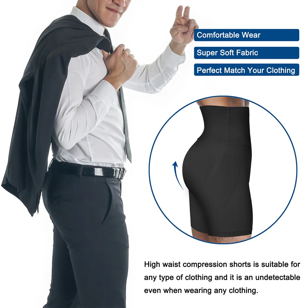 Junlan Men High Waisted Boxer Shorts With Removable Pad