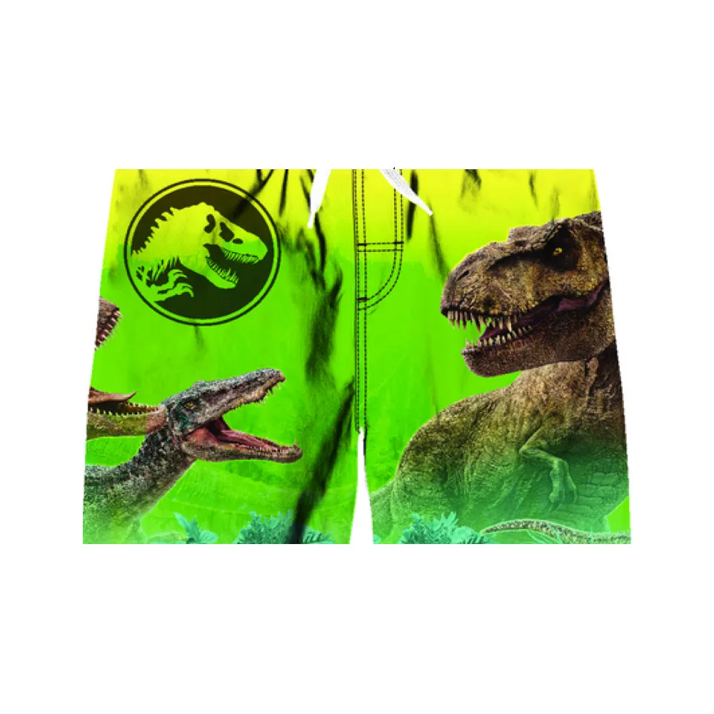 Jurassic World Boy Swim Trunks Bathing Suit for Boys Yellow Neon