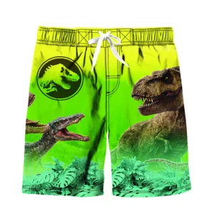 Jurassic World Boy Swim Trunks Bathing Suit for Boys Yellow Neon