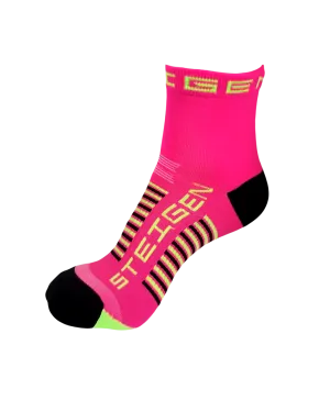 Kids Pink Running Socks ¼ Length