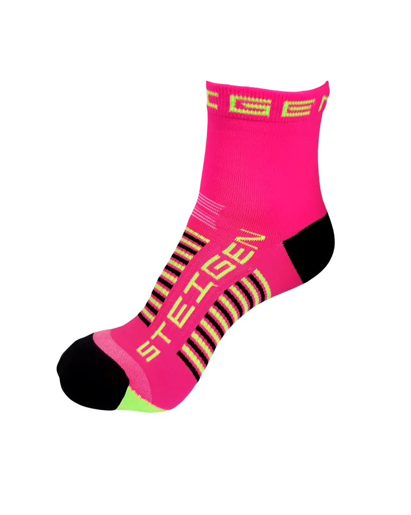 Kids Pink Running Socks ¼ Length