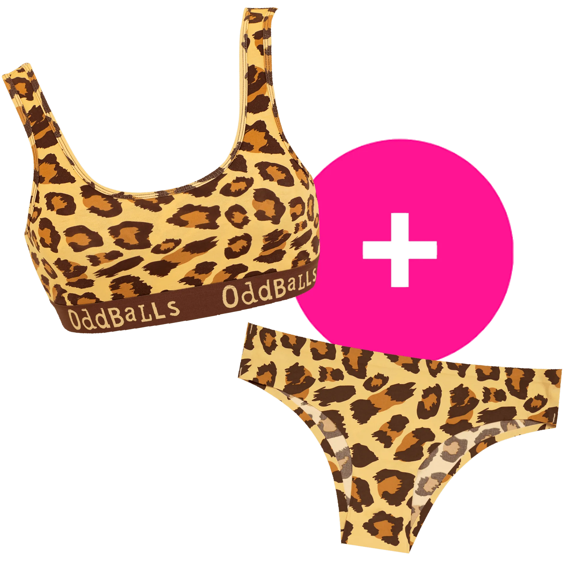 Leopard - Women's Bralette and Brazilian Seamless Bundle