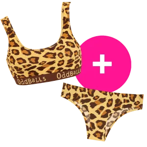 Leopard - Women's Bralette and Brazilian Seamless Bundle