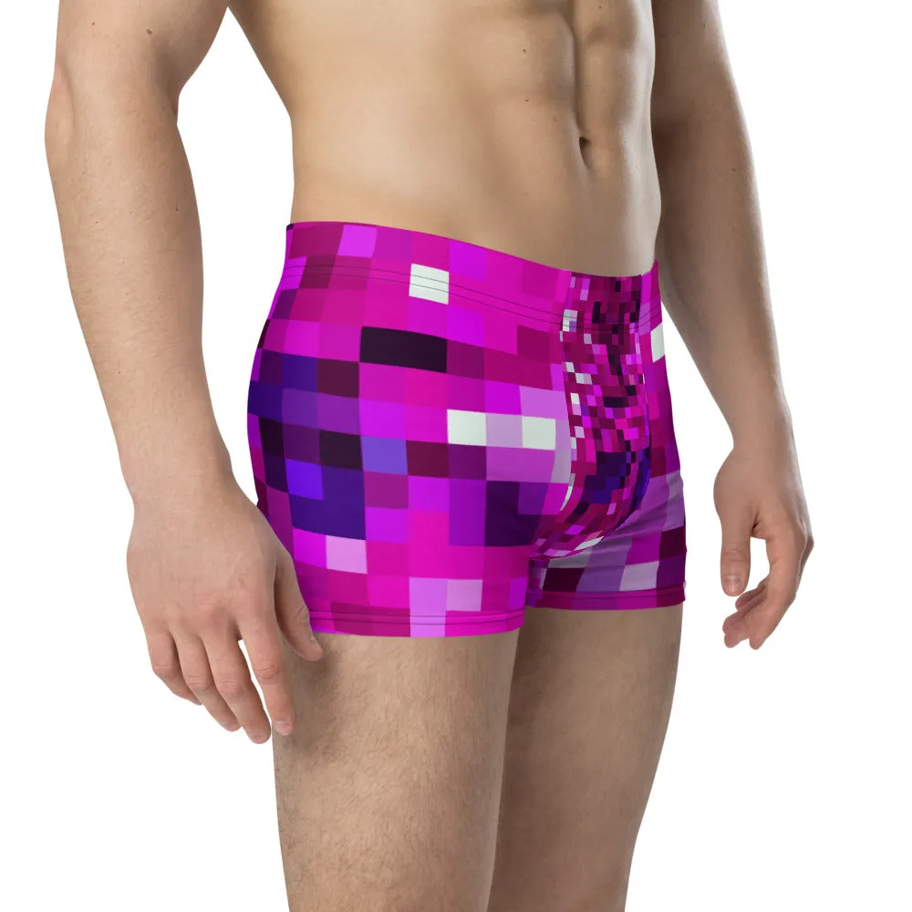 LGBT Mens Boxer Briefs - Purple Checked