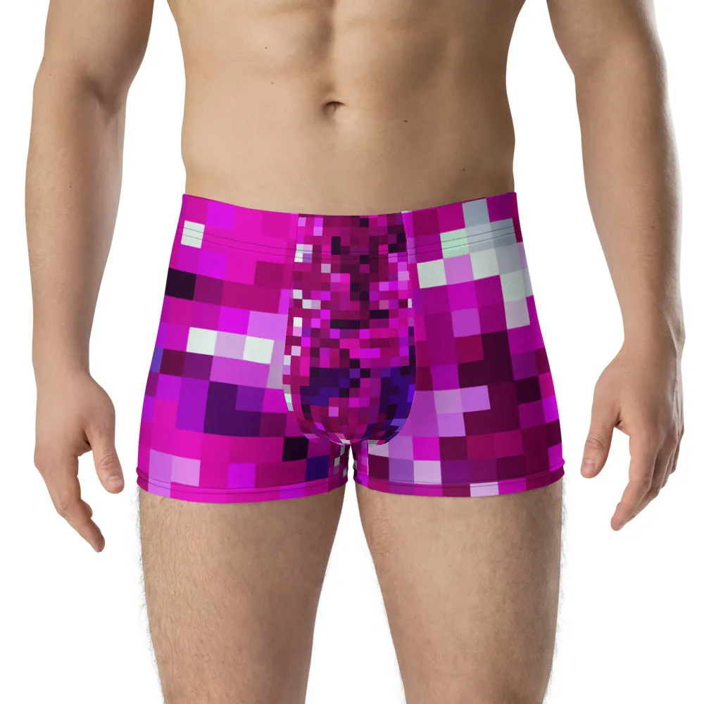 LGBT Mens Boxer Briefs - Purple Checked