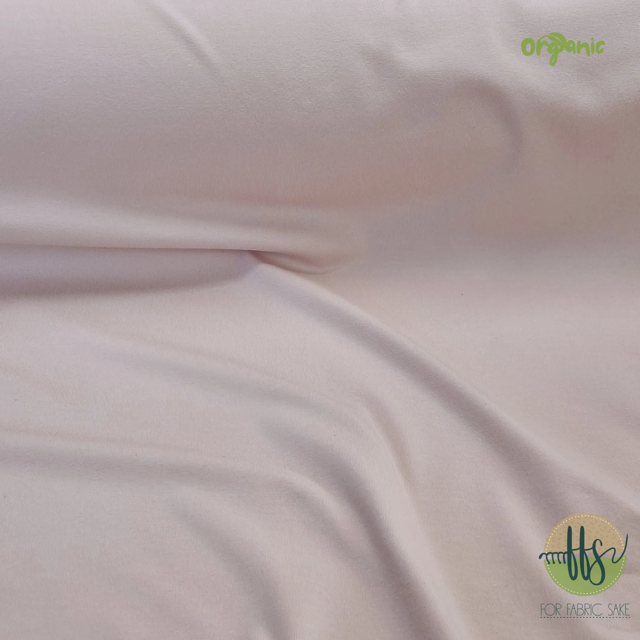 Light Apricot  -ORGANIC Cotton Spandex- 210g-60cm PIECE