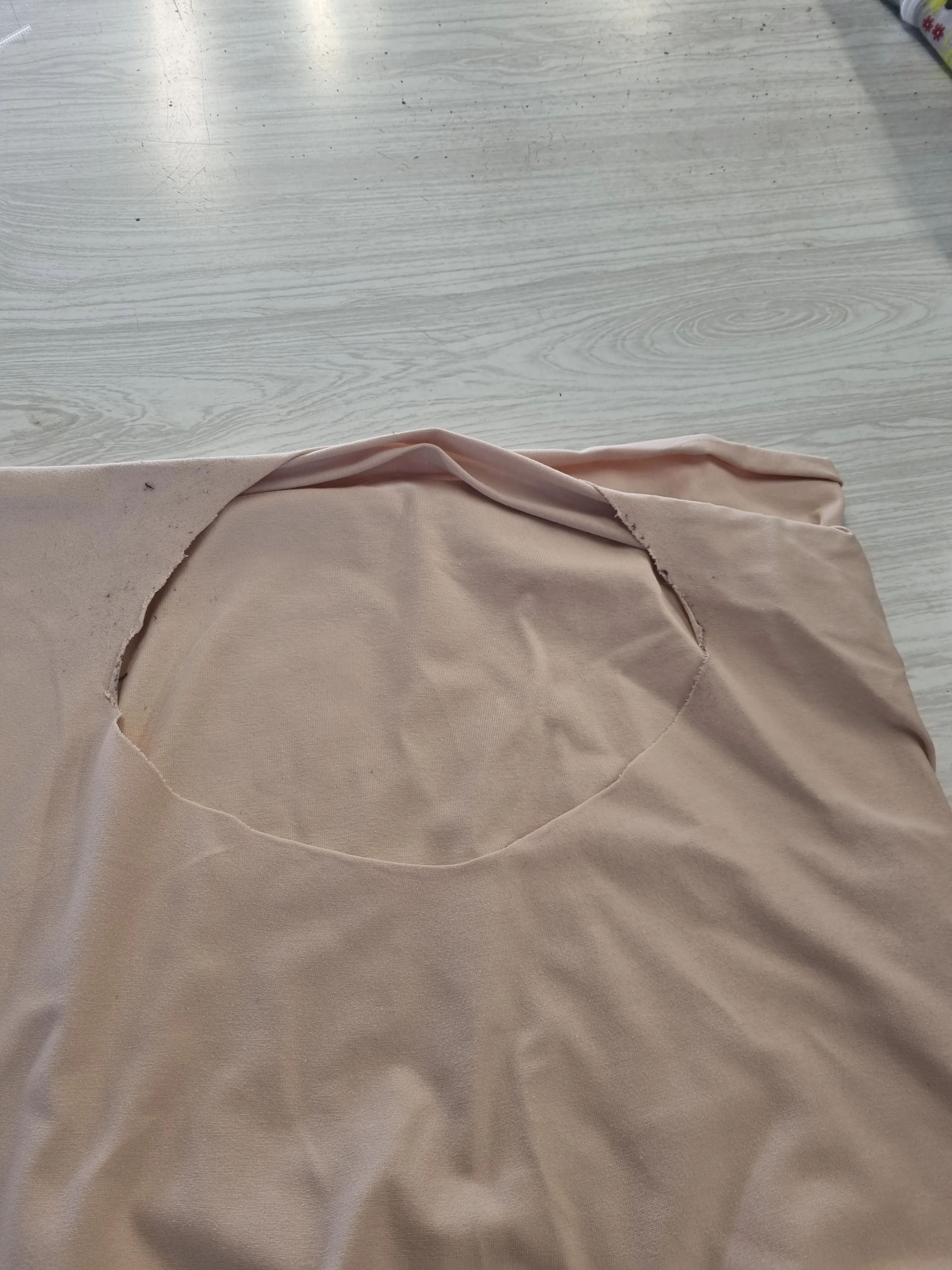 Light Apricot  -ORGANIC Cotton Spandex- 210g-60cm PIECE