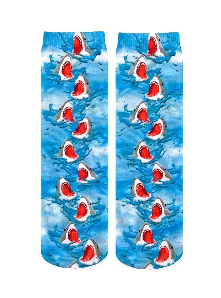 Living Royal Unisex Crew Fashion Socks, Shark, One Size