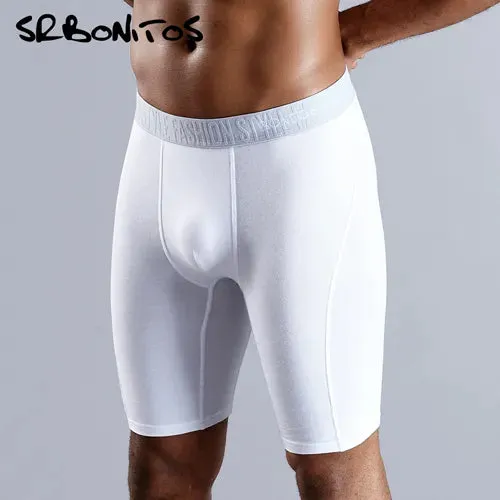 Long Breathable Cotton Men Boxer Underwear
