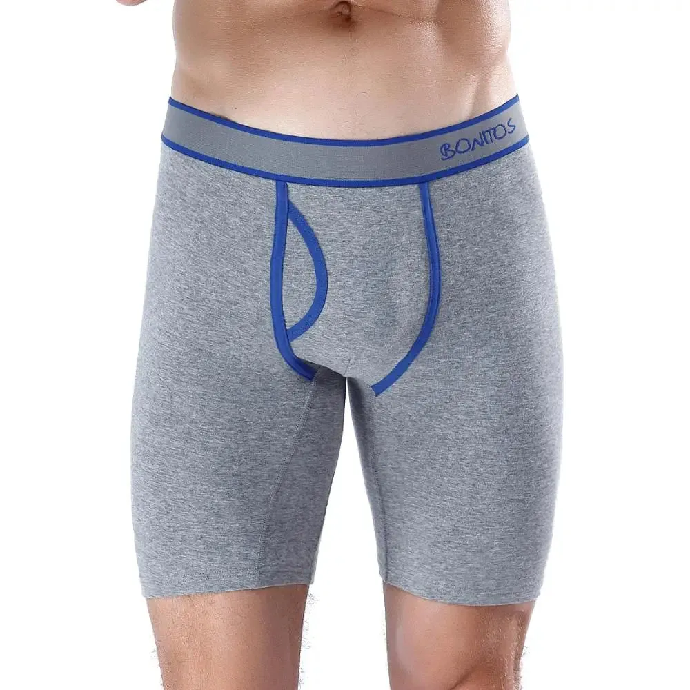 Long Breathable Cotton Men Boxer Underwear