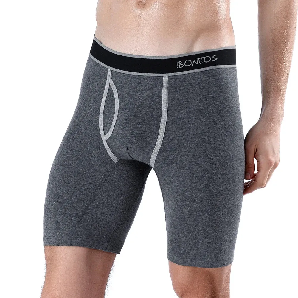 Long Breathable Cotton Men Boxer Underwear