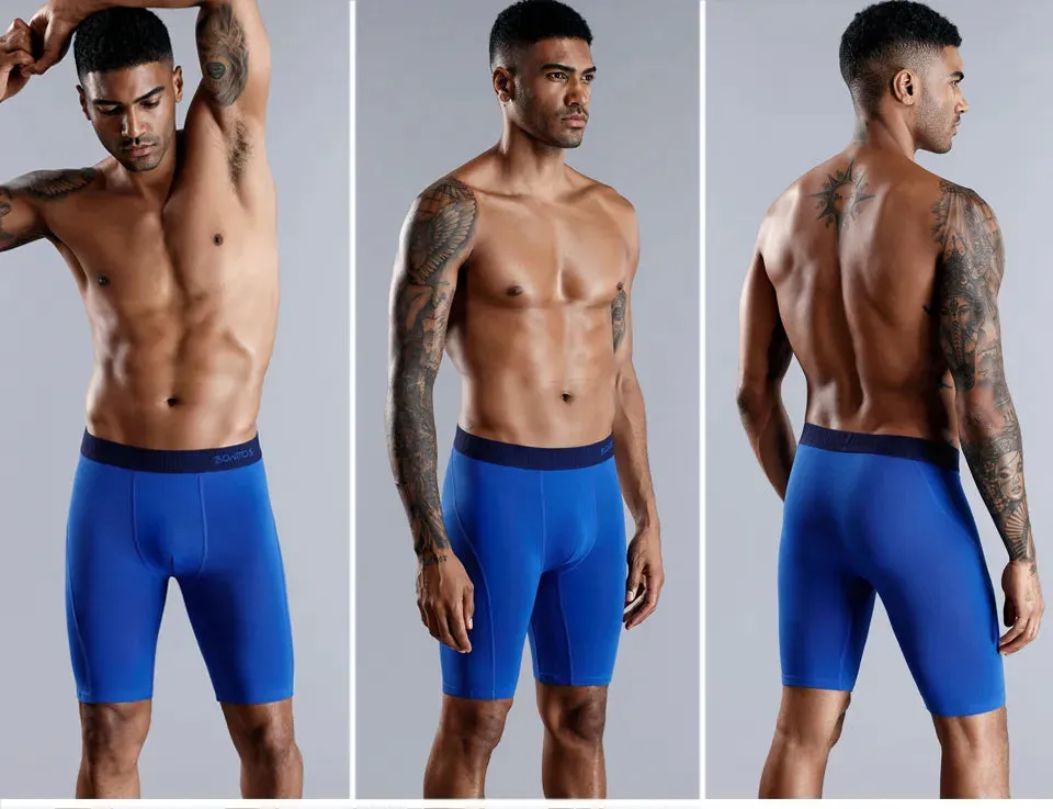 Long Breathable Cotton Men Boxer Underwear
