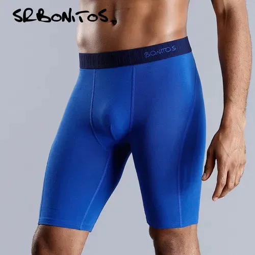 Long Breathable Cotton Men Boxer Underwear